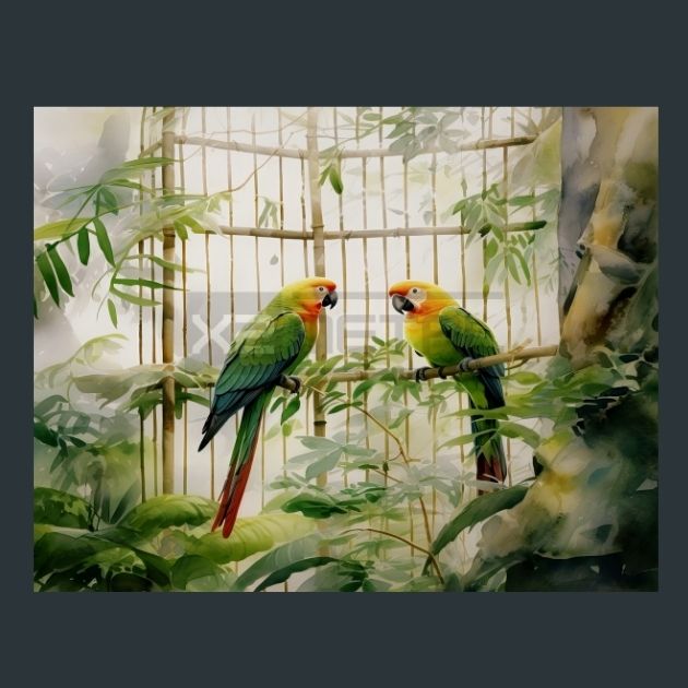 Parrots-Charm-8-metal-prints