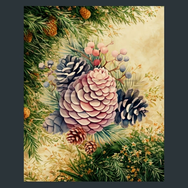 Pastel Christmas 16 Metal Wall Art and Desktop Mouse Pad by X2Metal