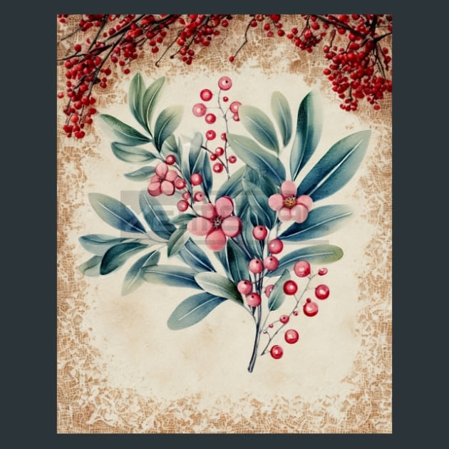 Pastel Christmas 21 Metal Wall Art and Desktop Mouse Pad by X2Metal