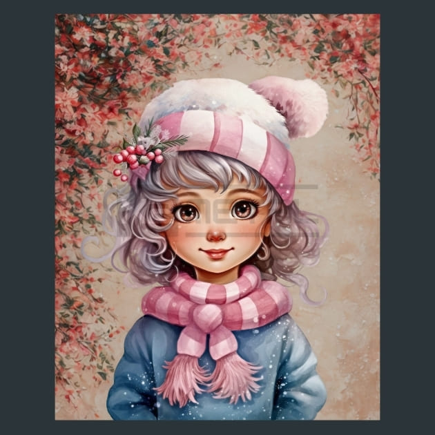 Pastel Christmas 22 Metal Wall Art and Desktop Mouse Pad by X2Metal