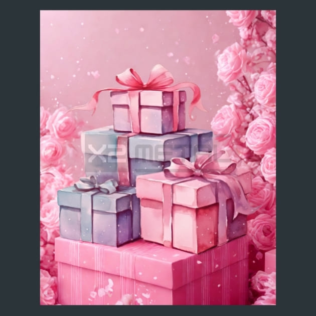 Pastel Christmas 30 Metal Wall Art and Desktop Mouse Pad by X2Metal