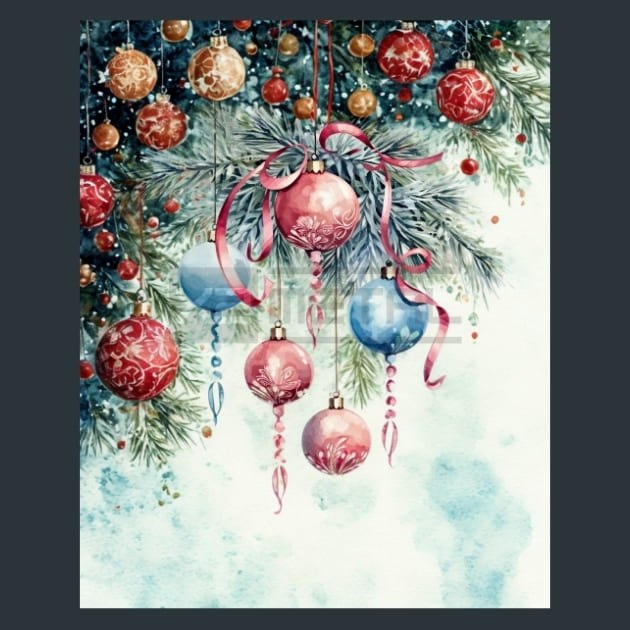 Pastel Christmas 37 Metal Wall Art and Desktop Mouse Pad by X2Metal