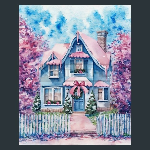 Pastel Christmas 40 Metal Wall Art and Desktop Mouse Pad by X2Metal