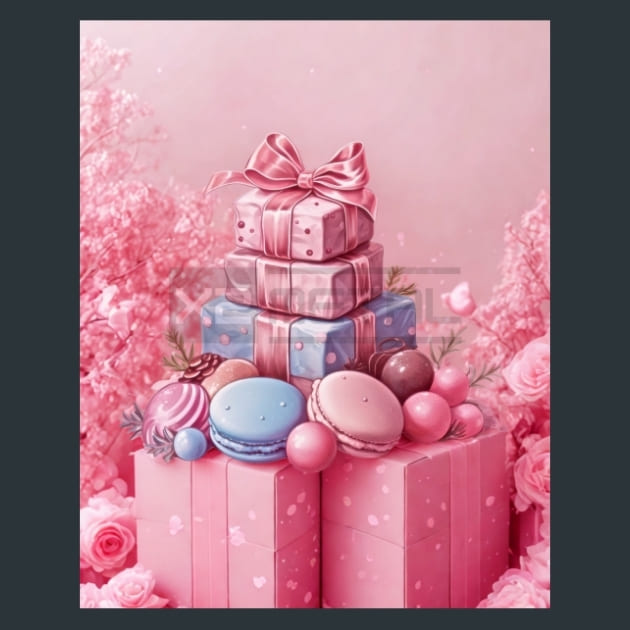 Pastel Christmas 46 Metal Wall Art and Desktop Mouse Pad by X2Metal