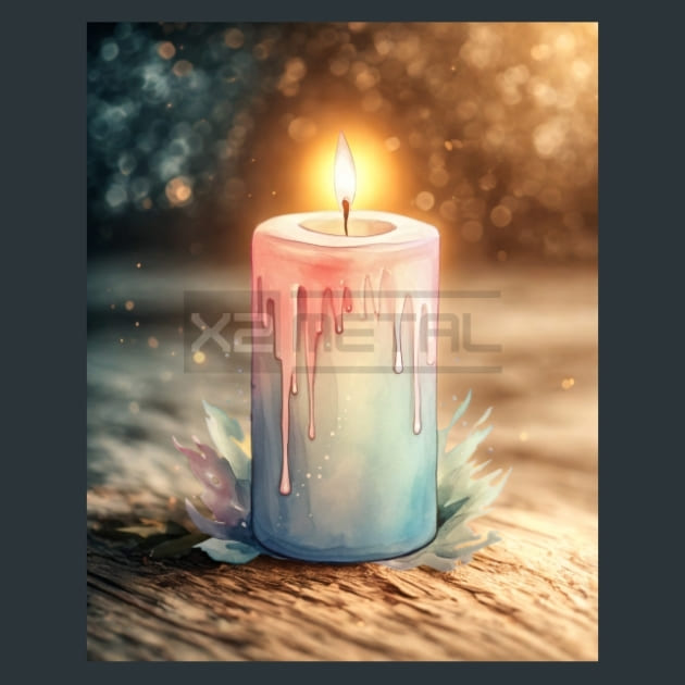Pastel Christmas 47 Metal Wall Art and Desktop Mouse Pad by X2Metal