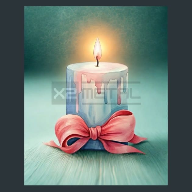 Pastel Christmas 48 Metal Wall Art and Desktop Mouse Pad by X2Metal
