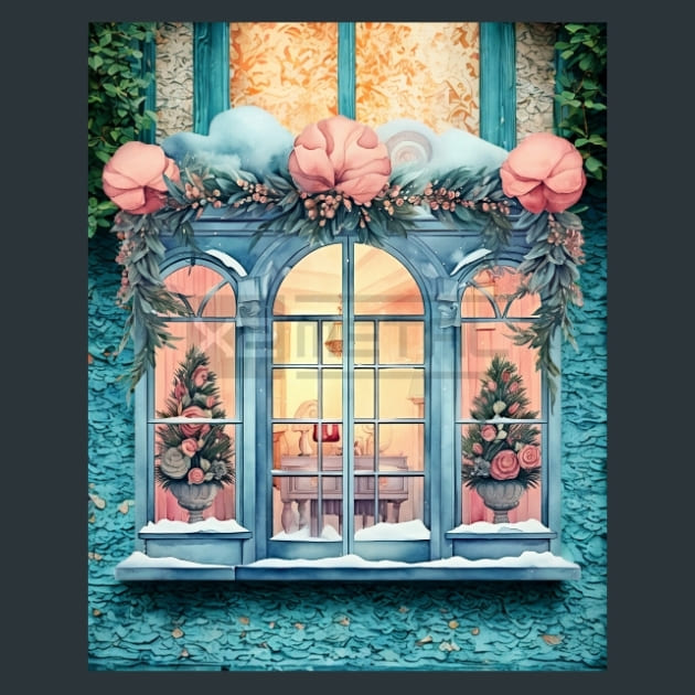 Pastel Christmas 4 Metal Wall Art and Desktop Mouse Pad by X2Metal