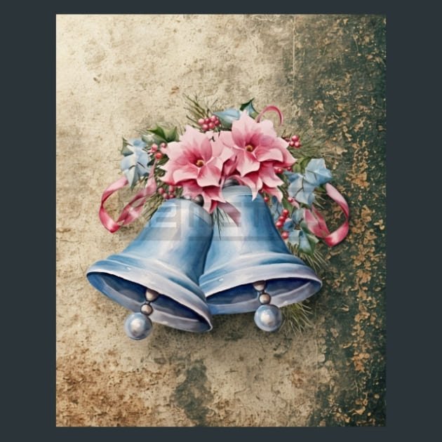 Pastel Christmas 50 Metal Wall Art and Desktop Mouse Pad by X2Metal