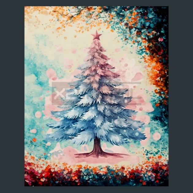 Pastel Christmas 6 Metal Wall Art and Desktop Mouse Pad by X2Metal