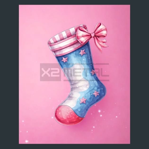 Pastel Christmas 8 Metal Wall Art and Desktop Mouse Pad by X2Metal