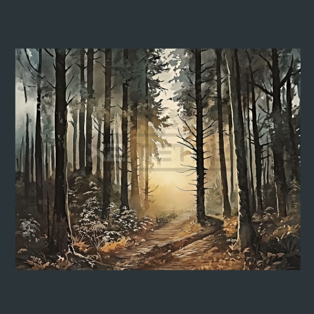 Pathways &amp; Peaks 1 Metal Wall Art and Desktop Mouse Pad by X2Metal