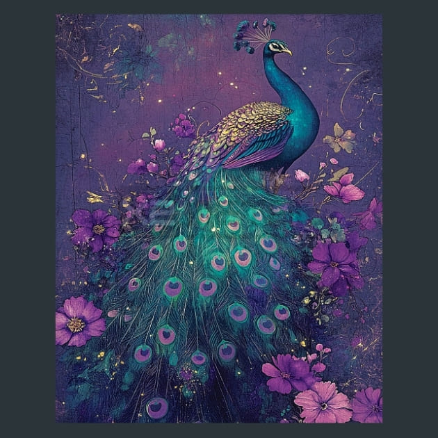 Peacock 3 – Metal Print &amp; Mouse Pad | ChromaLuxe | Made in Iowa USA