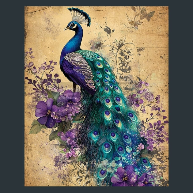Peacock 4 – Metal Print &amp; Mouse Pad | ChromaLuxe | Made in Iowa USA