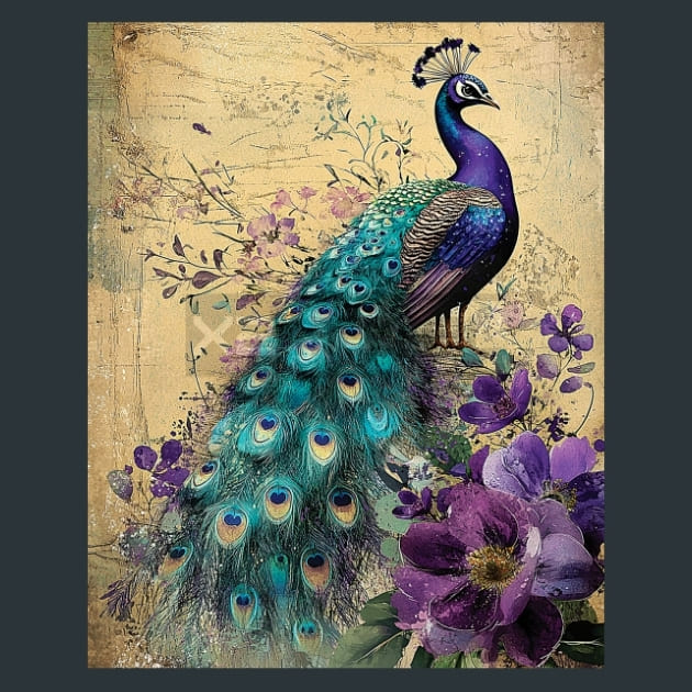 Peacock 5 – Metal Print &amp; Mouse Pad | ChromaLuxe | Made in Iowa USA