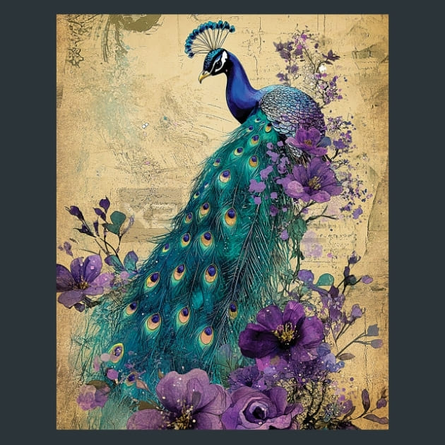 Peacock 7 – Metal Print &amp; Mouse Pad | ChromaLuxe | Made in Iowa USA