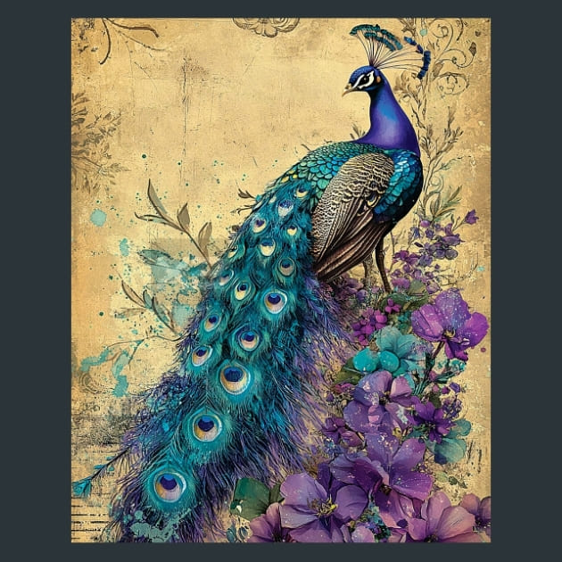 Peacock 8 – Metal Print &amp; Mouse Pad | ChromaLuxe | Made in Iowa USA