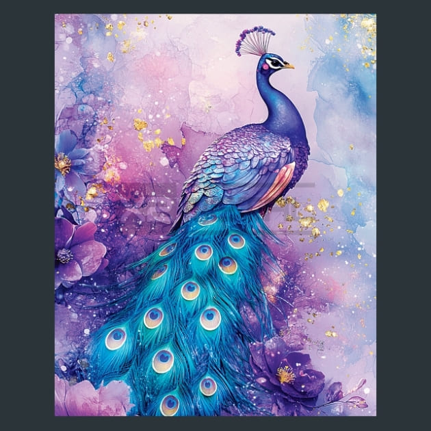 Peacock 9 – Metal Print &amp; Mouse Pad | ChromaLuxe | Made in Iowa USA