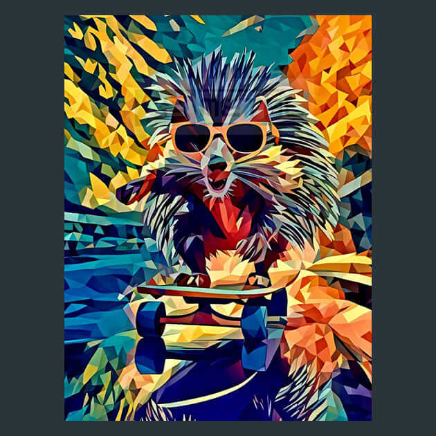 Peedy Porcupine Art Metal Prints