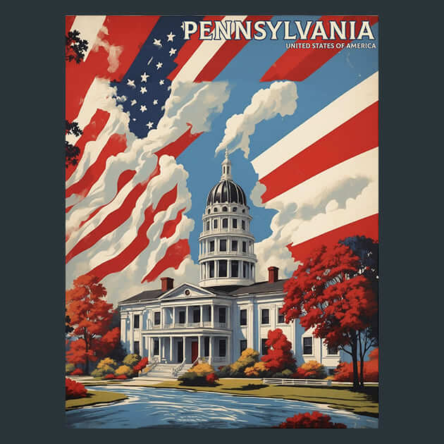 Pennsylvania Metal Wall Art and Desktop Mouse Pad by X2Metal