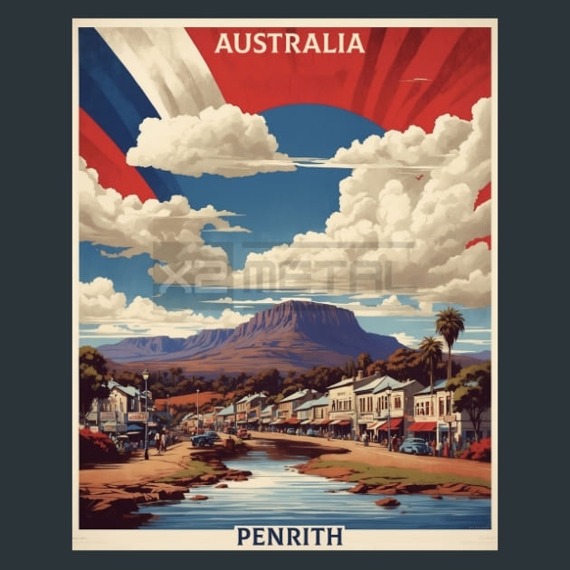 Penrith Australia Metal Wall Art and Desktop Mouse Pad by X2Metal
