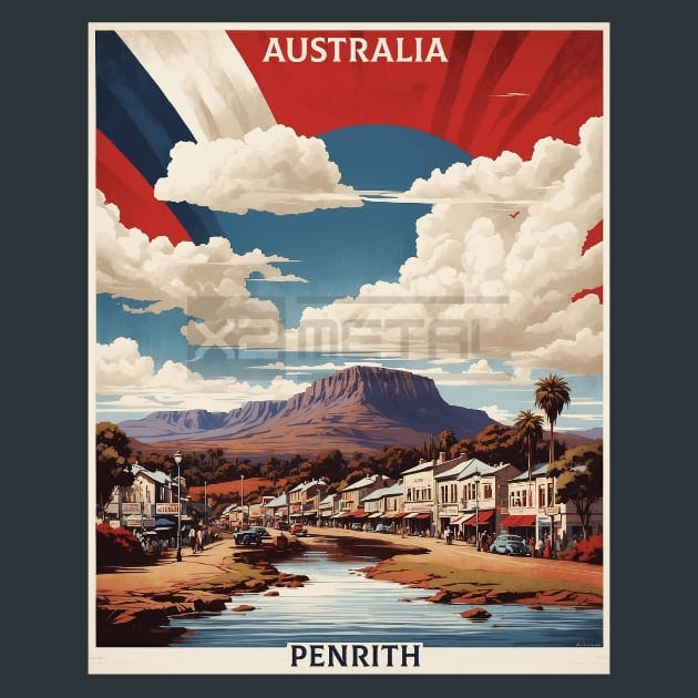 Penrit Australia 1 Metal Wall Art and Desktop Mouse Pad by X2Metal