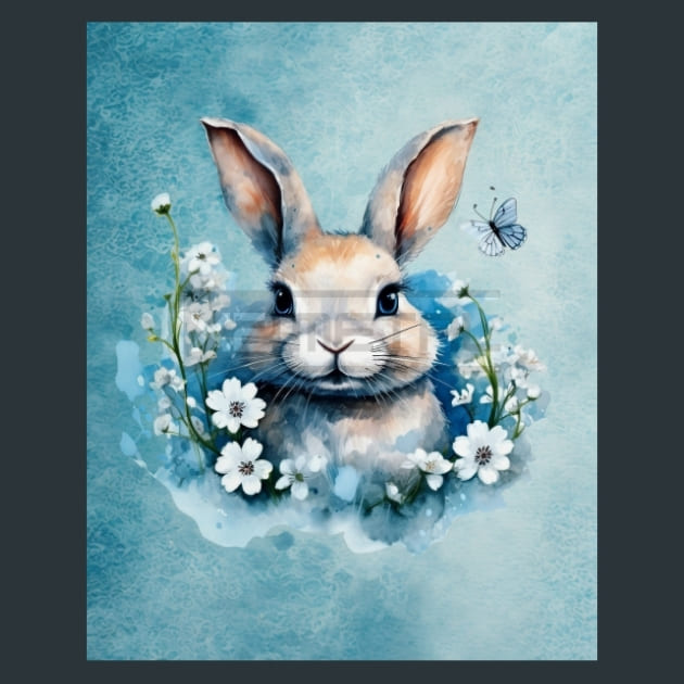 Pete the Rabit 10 Metal Wall Art and Desktop Mouse Pad by X2Metal