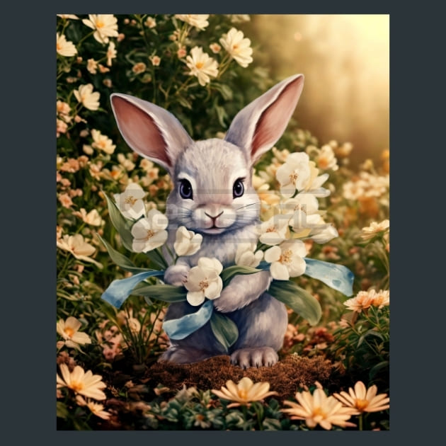 Pete the Rabit 21 Metal Wall Art and Desktop Mouse Pad by X2Metal