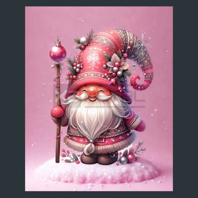 Pink Christmas 13 Metal Wall Art and Desktop Mouse Pad by X2Metal