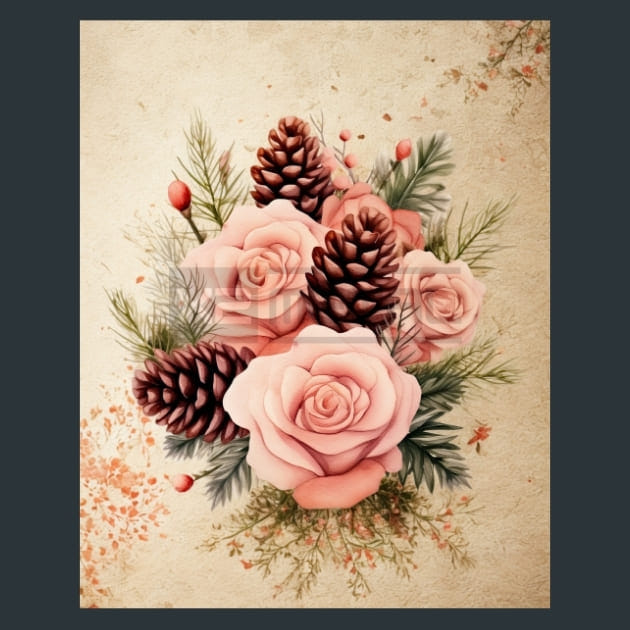 Pink Christmas 19 Metal Wall Art and Desktop Mouse Pad by X2Metal