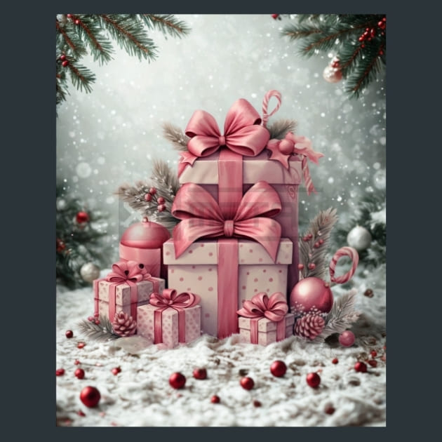 Pink Christmas Metal Prints, Posters &amp; Mousepads