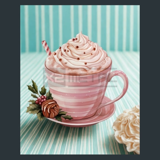 Pink Christmas 29 Metal Wall Art and Desktop Mouse Pad by X2Metal