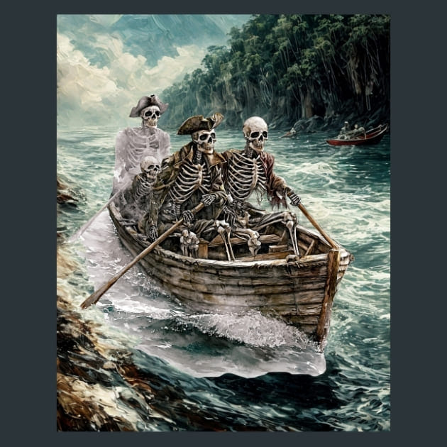 Pirates Treasure 27 Metal Wall Art and Desktop Mouse Pad by X2Metal