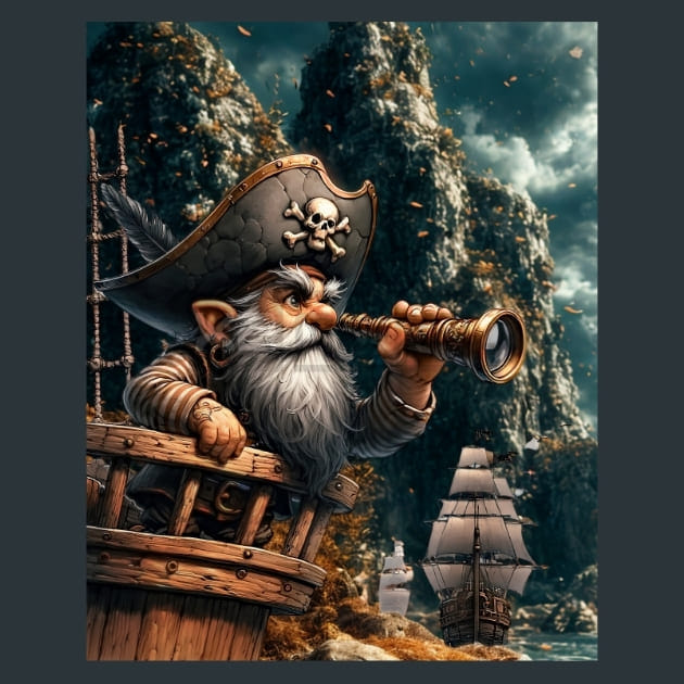 Pirates Gnomes 1 Metal Wall Art and Desktop Mouse Pad by X2Metal