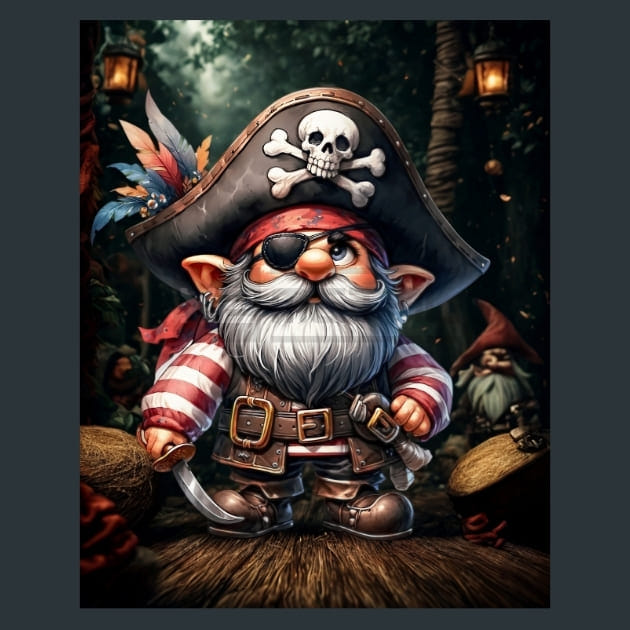 Pirates Gnomes 5 Metal Wall Art and Desktop Mouse Pad by X2Metal