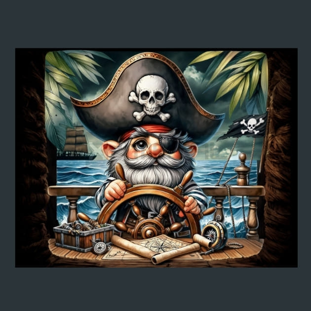 Pirates Gnomes 7 Metal Wall Art and Desktop Mouse Pad by X2Metal