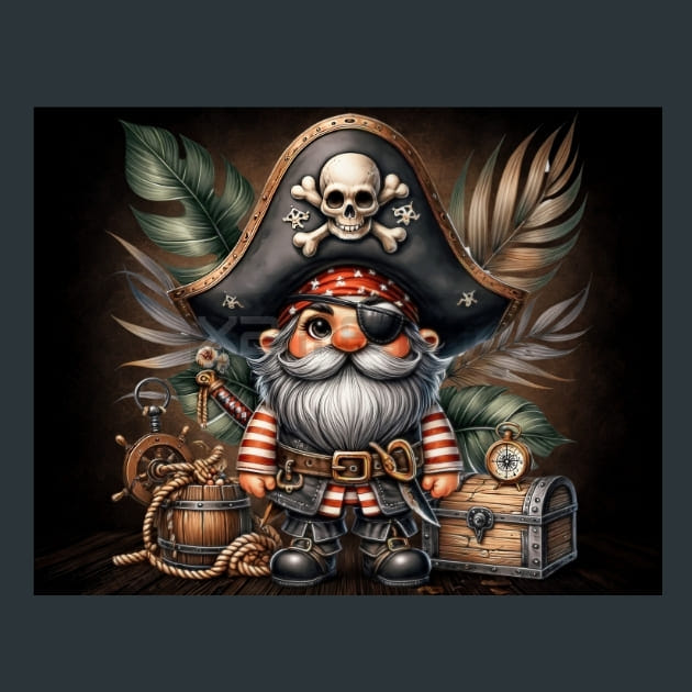 Pirates Gnomes 8 Metal Wall Art and Desktop Mouse Pad by X2Metal