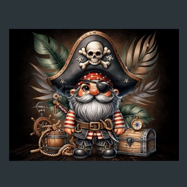 Pirates Gnomes 8 Metal Wall Art and Desktop Mouse Pad by X2Metal