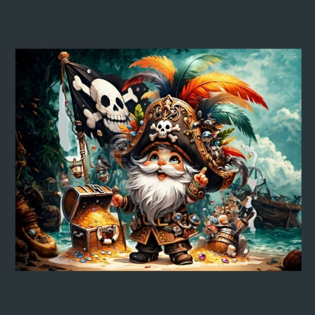 Pirates Gnomes 9 Metal Wall Art and Desktop Mouse Pad by X2Metal
