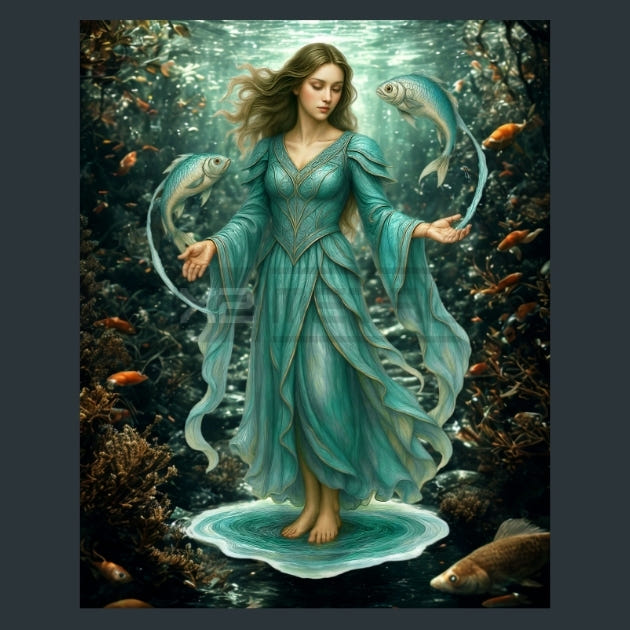Pisces-Zodiac-Signs-Warriors Metal Wall Art and Desktop Mouse Pad by X2Metal