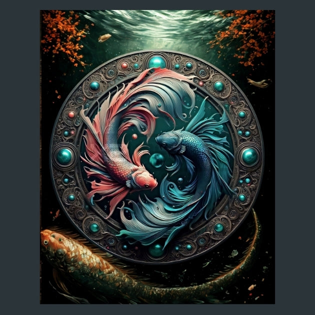 Pisces-Zodiacs-Signs1 Metal Wall Art and Desktop Mouse Pad by X2Metal
