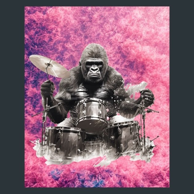 Plains Dancer Gorilla Metal Wall Art and Desktop Mouse Pad by X2Metal