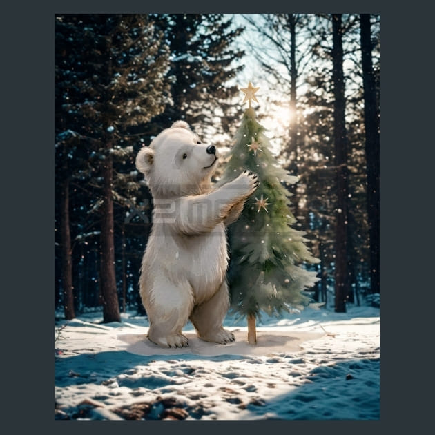 Polar Bear 23 Metal Wall Art and Desktop Mouse Pad by X2Metal