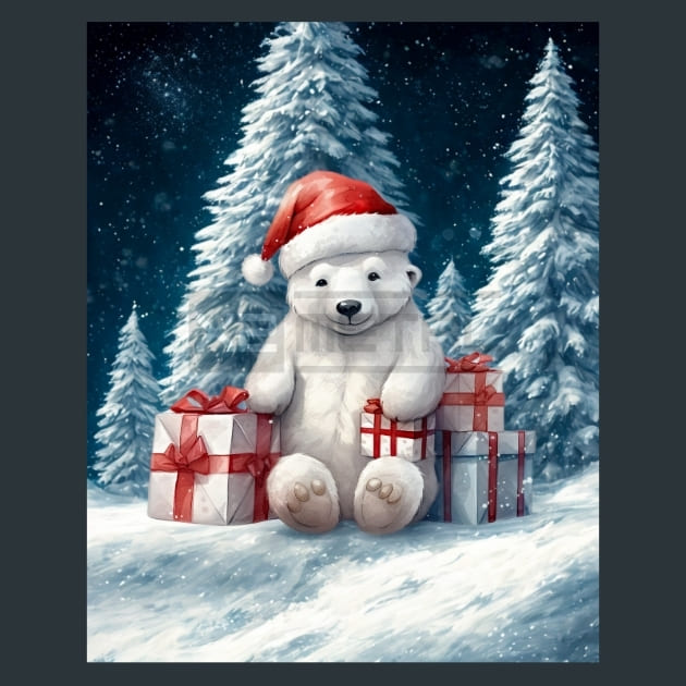 Polar Bear 3 Metal Wall Art and Desktop Mouse Pad by X2Metal