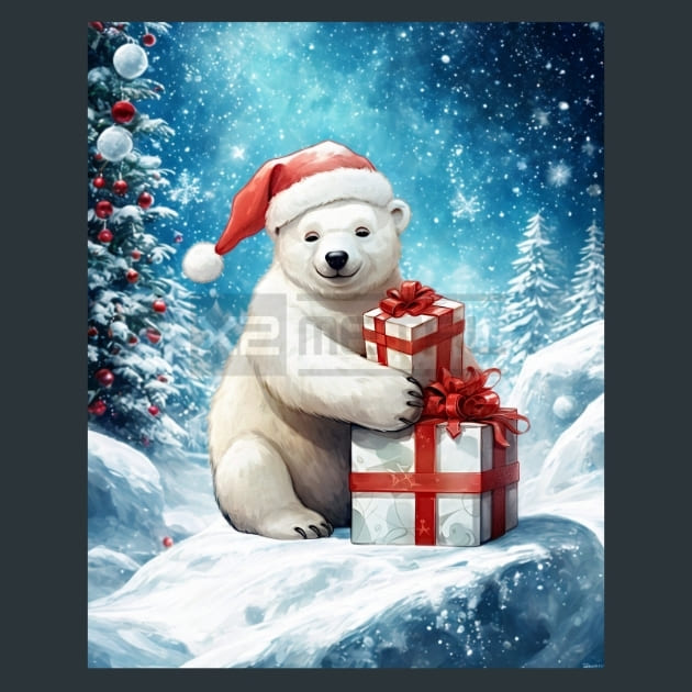 Polar Bear 5 Metal Wall Art and Desktop Mouse Pad by X2Metal