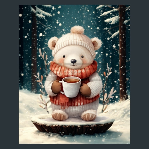 Polar Bear 8 Metal Wall Art and Desktop Mouse Pad by X2Metal