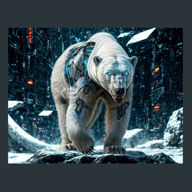 Polar Bearmechanimals – Metal Print &amp; Mouse Pad | ChromaLuxe | Made in Iowa USA
