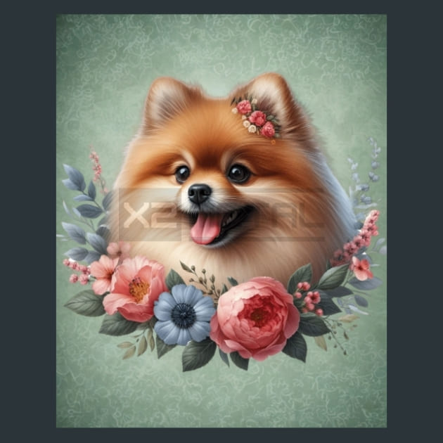 Pomeranian Metal Wall Art and Desktop Mouse Pad by X2Metal