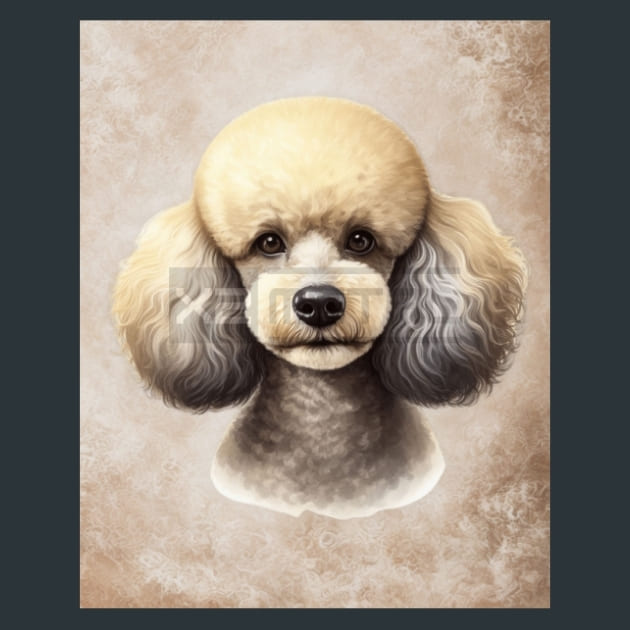Poodle Metal Wall Art and Desktop Mouse Pad by X2Metal
