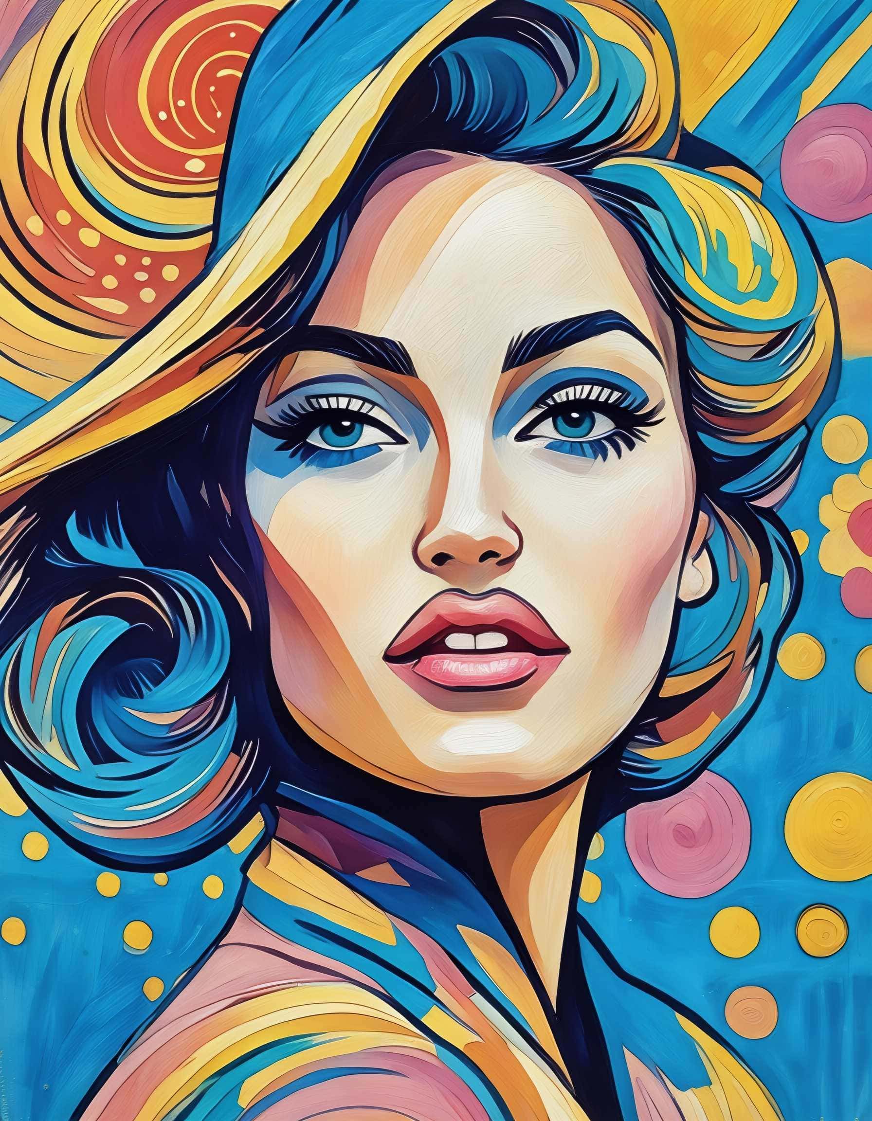 Pop Art Model Metal Prints
