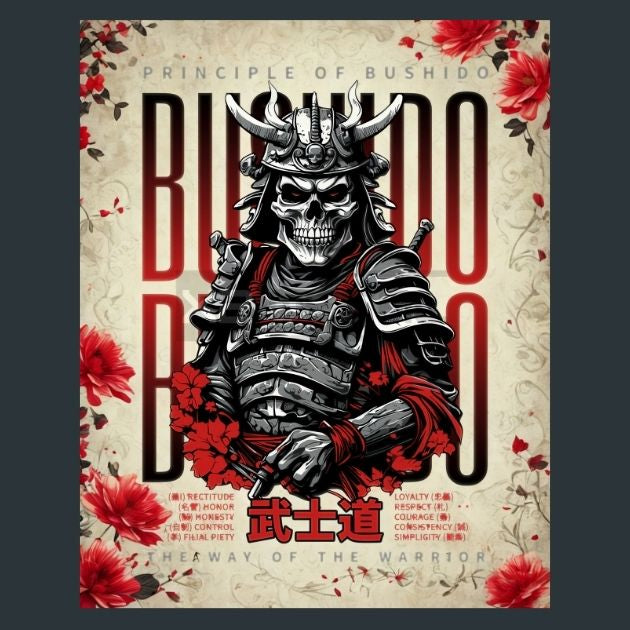 Principle-of-Bushido-Japan-Samurai-Metal-Print